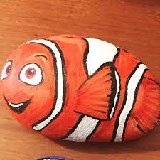 Nemo Allaricercadinemo Fish R Fishpainting Fishpaintings Pesce Pescepagliaccio Painting Paint Rock Painting Art Rock Painting Patterns Rock Painting Designs