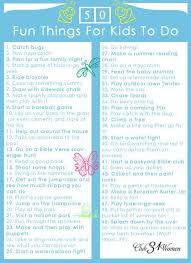 50 Fun Things For Kids To Do Kids Kids And Parenting Family Fun