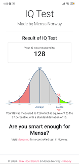 Maybe you would like to learn more about one of these? Is Mensa Norway Accurate Because I M Shocked I Don T Think I M That Intelligent Honestly Because I M 16 And Plus I Did A Test But On A Different Site Free Iq Test And Got