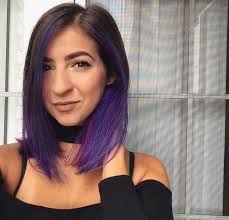 Pin By Anacecilia On Youtubers Short Purple Hair Hair Brown Hair Dye