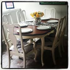 Our Refinished Table And Chairs Love Craigslist Dining Room Furniture Dining Room Table Refinished Table