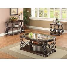 Bearup 3 Piece Coffee Table Set Traditional Coffee Table Coffee Table Coffee Table Setting