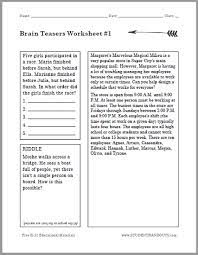 If you know a lot about video game trivia then this is definitely for you. Brain Teasers Puzzle Worksheet 1 Student Handouts