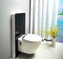 Flushing Wc Concealed Cistern Tank Bathroom Dual Flush Wall Hung Toilet with Tempered Glass Cover