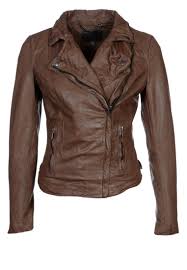 Monteria Biker Leather Jacket Burnt Sienna Zalando Co Uk Leather Jackets Women Leather Jacket Women Brown Leather Jacket