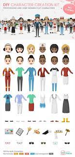 40 Diy Vector Kits To Create Your Own Character In Adobe Illustrator Create Your Own Character Make Your Own Character Boy Cartoon Characters