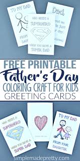 Birthday Card For Father From Kids Free Printable Father S Day Coloring Craft Greeting Cards Father S Day Greeting Cards Father S Day Diy Father S Day Printable