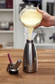Use A Funnel To Pour Liquids Into Your Whipping Siphon Hollandaise Whipped Cream Dispenser Recipe Modernist Cuisine