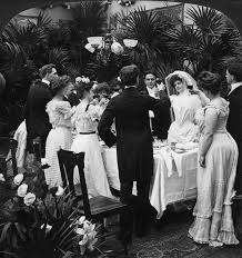 If you are going for a more rustic look, use mismatched chairs in an outdoor setting. The Manners Of The Edwardian Era Driehaus Museum
