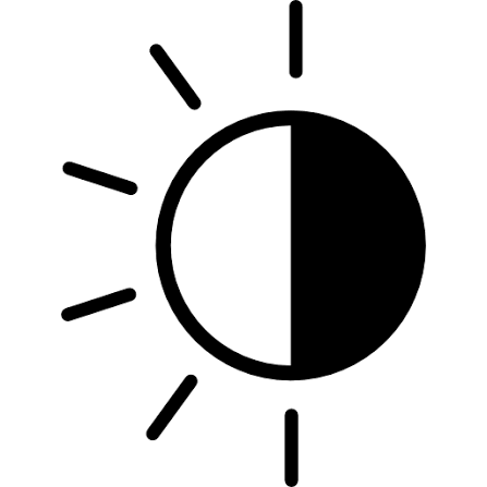 Ajuste de brillo y contraste - Iconos gratis de interfaz