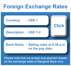 Bangkok bank offers a convenient way to buy a multitude of different currencies. Bangkok Bank Foreign Exchange Rates