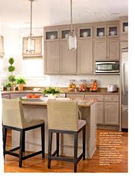 Frosted Glass Top Cabinets Pendants Island Table Taupe Kitchen Palette Taupe Kitchen Cabinets Tan Kitchen Cabinets Custom Kitchen Cabinets