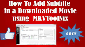 New files can be created from the processes of splitting the content. 2018 How To Add Subtitle In A Downloaded Movie Using Mkvtoolnix Easy Tutorial Youtube