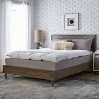 Super Snooze 5 Inch 230 Thread Count Baffled Featherbed Set Mattress Bed Feather Mattress