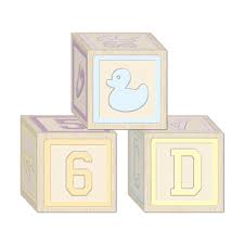 The Party Aisle 3 Piece Baby Blocks Favor Letter Blocks Set Wayfair