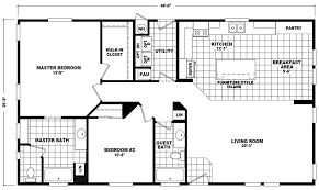Double wide mobile homes are so dynamic in floor plan possibilities that they can range from 1000 sqft to 2400 sqft and anywhere from 3 to 5 bedrooms. Double Wide Floor Plans The Home Outlet Az