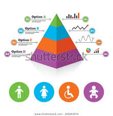 Pyramid Chart Template Wc Toilet Icons Stock Vector Royalty