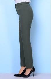Sefamerve Duz Paca Pantolon 1004 12 Haki Yesil Pantolon Giyim Kadin