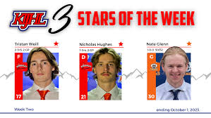 Weill, Hughes & Glenn selected Hudl Instat KIJHL 3 Stars