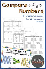 Comparing Numbers And 10 And 1 More Less 1st Grade 2nd Grade Worksheets Envision Math Math Vocabulary