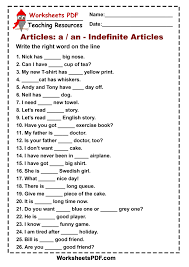 worksheets pdf articles a an indefinite articles pdf https worksheetspdf com articles grammar articles a an exercises facebook