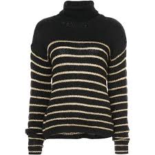 Black And Gold Sweater Dames A L C Elisa Striped Jumper 13 165 Uah Liked On Polyvore Featuring Tops Sweaters Jumpers Sweaters Black And G Striped Turtleneck Striped Jumper Sweaters