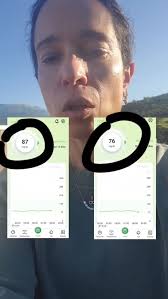 Beneficios de actividad física y resistencia la insulina. , Si bien no es  tan significativa la diferencia (De 87 bajó a 76 mm/dl) solo había pasado  poquito tiempo de entrenamiento! , Con el sensor ...