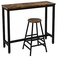 The cookie allows the visitor to share content from the website on his/her twitter profile. Buy Ironck 2 Piece Pub Bar Table Set 47 2l 15 7 W 39 4 H Industrial High Top Table With Bar Stool Chair Mdf Board And Metal Vintage Brown Online In India B07sv3h74d