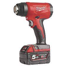 Milwaukee M18 Bhg 502c 18v 5 0ah Li Ion Redlithium Cordless Heat Gun Glue Heat Guns Screwfix Com