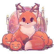 A Halloween Fox Deerfox 3 I Love A Good Autumnal Theme What S Your Favourite Season Cute Fox Drawing Cute Drawings Cute Animal Drawings Kawaii