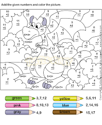 Color Addition Worksheets Math Coloring Worksheets Addition Coloring Worksheet Math Coloring