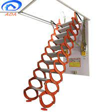 Telescopic Attic Step Ladder With Handrail Attic Stairs Folding Attic Stairs Loft Ladder