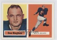 Don Bingham Football Cards