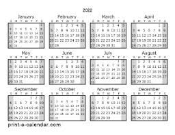 Maybe you would like to learn more about one of these? Download 2022 Printable Calendars