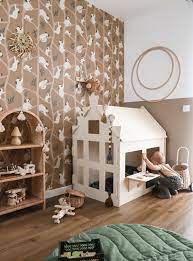 Roomtour Michael S Cozy And Earthy Nursery With Pops Of Boho Kids Interiors With this wallpaper, you can turn the kids' room into a wild forest, where you can sleep and play and dream of the adventures of the jungle. earthy nursery with pops of boho