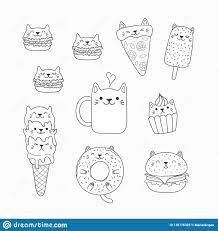 Doughnut cute kawaii food coloring pages. Ice Cream Donut Kawaii Food Coloring Pages Novocom Top