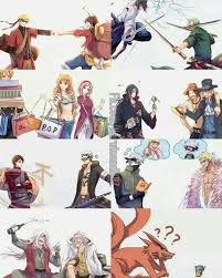 Naruto X One Piece Anime Funny One Piece Crossover Anime Crossover