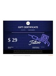 tattoo gift certificate template pdf