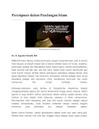 Emansipasi wanita dalam ajaran islam selalu menjadi bahan diskusi yang menarik, karena ada anggapan bahwa ajaran islam diskriminatif terhadap wanita. Perempuan Dalam Pandangan Islam Alumni Fakultas Syariah Dan