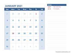 2021 Monthly Calendar Template Landscape Free Printable Templates Find & download free graphic resources for calendar 2021. 2021 monthly calendar template