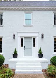 Romabio biodomus brick paint application tips. Painting Our Brick House White Young House Love Painted Brick Exteriors Brick Exterior House Exterior Brick