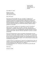 Write a crisp and crunch introduction · step 2: Yousuf Kadir Morgan Stanley Cover Letter Yousuf Kadir 5832 Reba St Morton Grove Il 60053 November 8th 2015 Morgan Stanley 390 Greenwich St New York Ny Course Hero