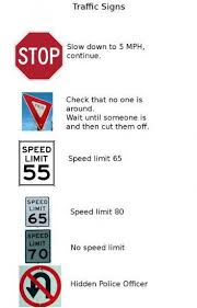 What Traffic Signs Really Mean Traffic Signs Just For Laughs Traffic