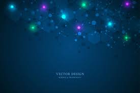 Fundo da estrutura molecular e comunicação. | Vetor Premium