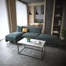 Metal box frame coffee table. Roomfitters White Marble Print Coffee Table Upgraded Water Resistant Version Accent Rectangular Cocktail Table With Black Metal Box Frame Sale Coffee Tables Shop Buymorecoffee Com