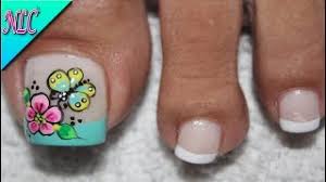 Las uñas cortas son también una excelente presentación para brillos metálicos craquelados, porque las. Diseno De Unas Para Pies Mariposa Flor Y Frances Muy Facil Butterfly Nail Art Nlc Youtube