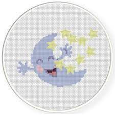 Awesome geeky star wars cross stitch patterns for the geek in your life, or yourself! Moon And Stars Cross Stitch Pattern Daily Cross Stitch