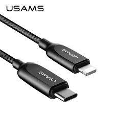Usams For Iphone Xr X 8 7 6 Plus 18w Type C To Lighting Fast Charger Cable Type C To 8pin Usb Cable 2 In 1 Sync Charging Cable Usb Phone Cables