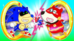 Wolf Family Sonic The Hedgehog Toy Vs The Flash Wolfoo Race For Giant In 2020 Funny Cartoon Gifs Sonic The Hedgehog Tom And Jerry Photos