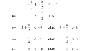 Apakah nilai mutlak pertidaksamaan x? Garis Bilangan Pendidikan Matematika